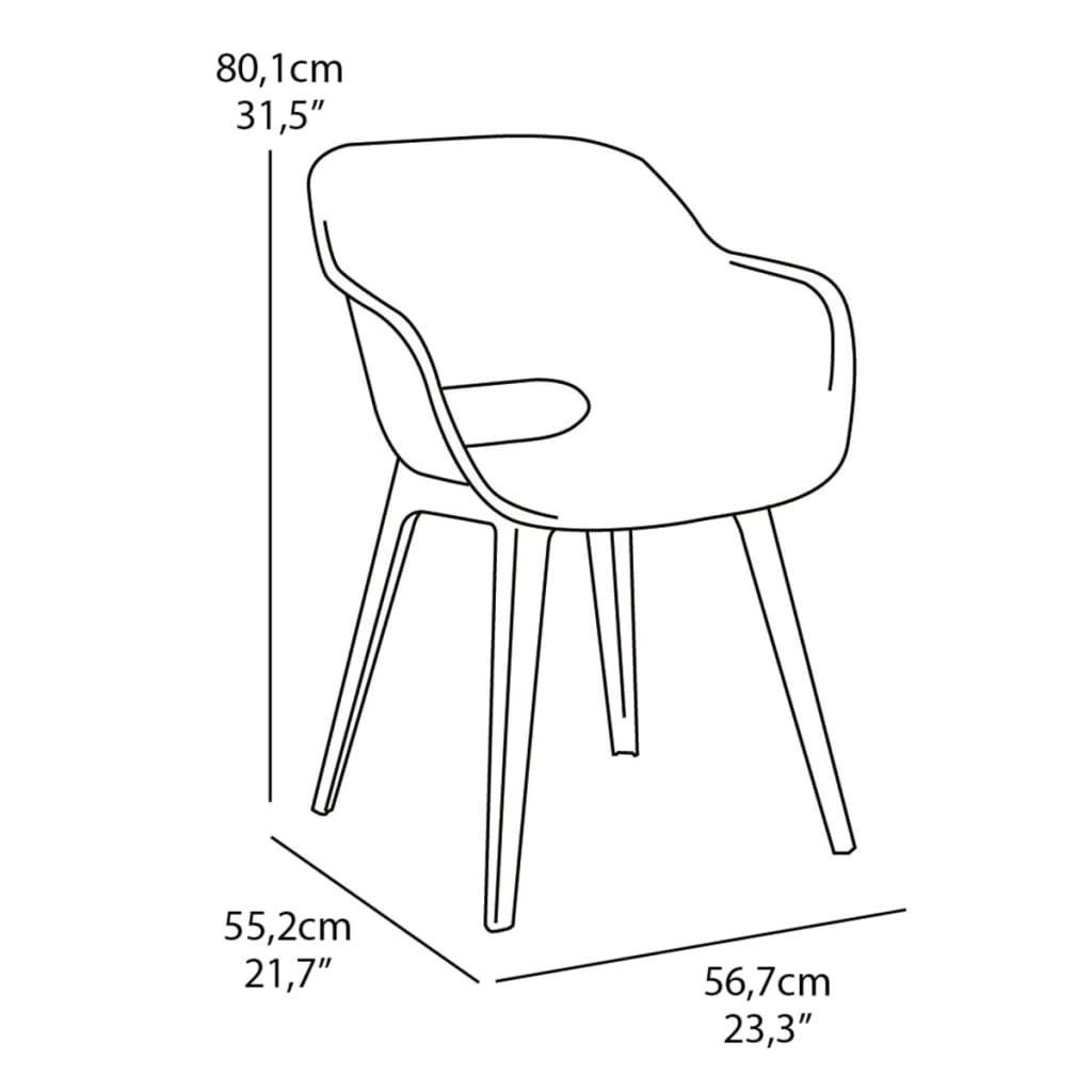 Akola Outdoor Chairs - 2 pcs