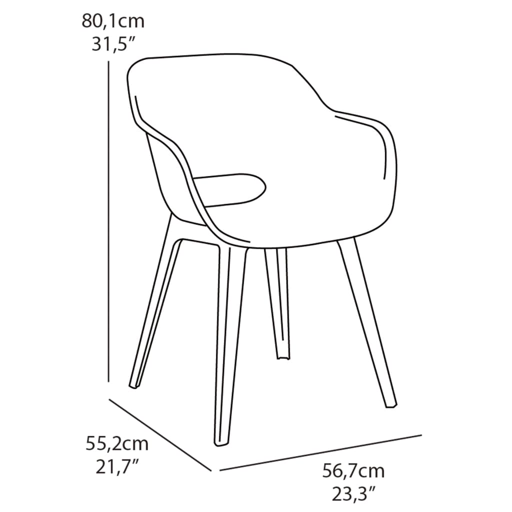 Akola Outdoor Chairs - 2 pcs