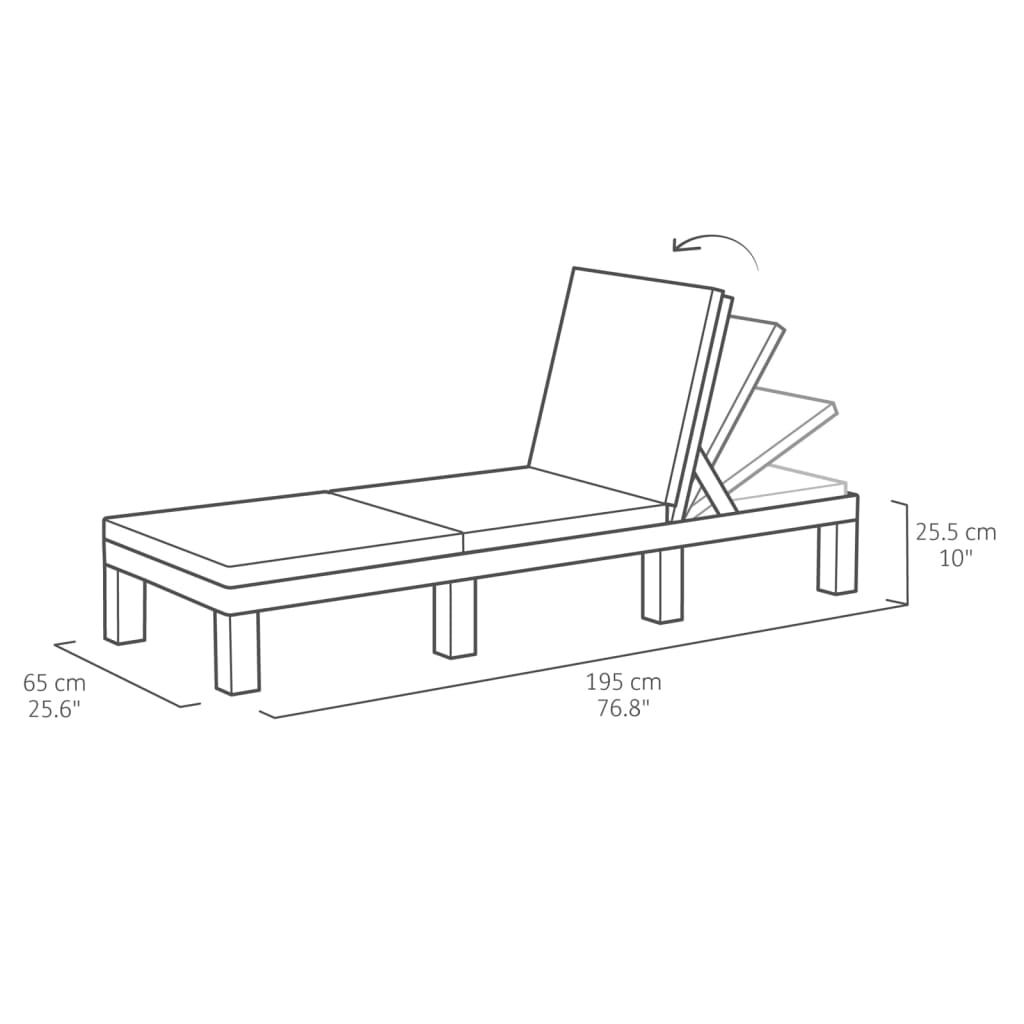 Daytona Sunlounger with Cushion