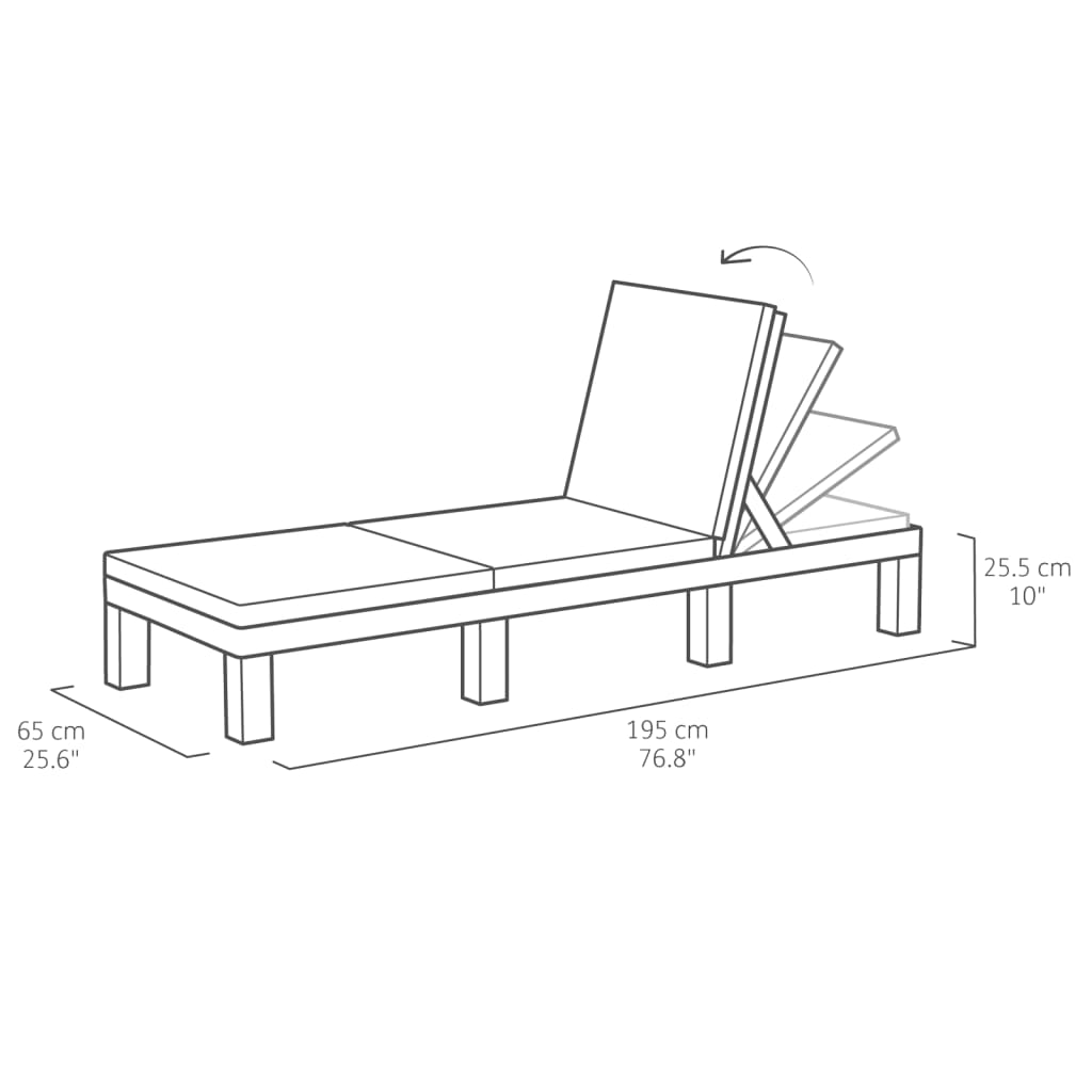 Daytona Sunlounger with Cushion