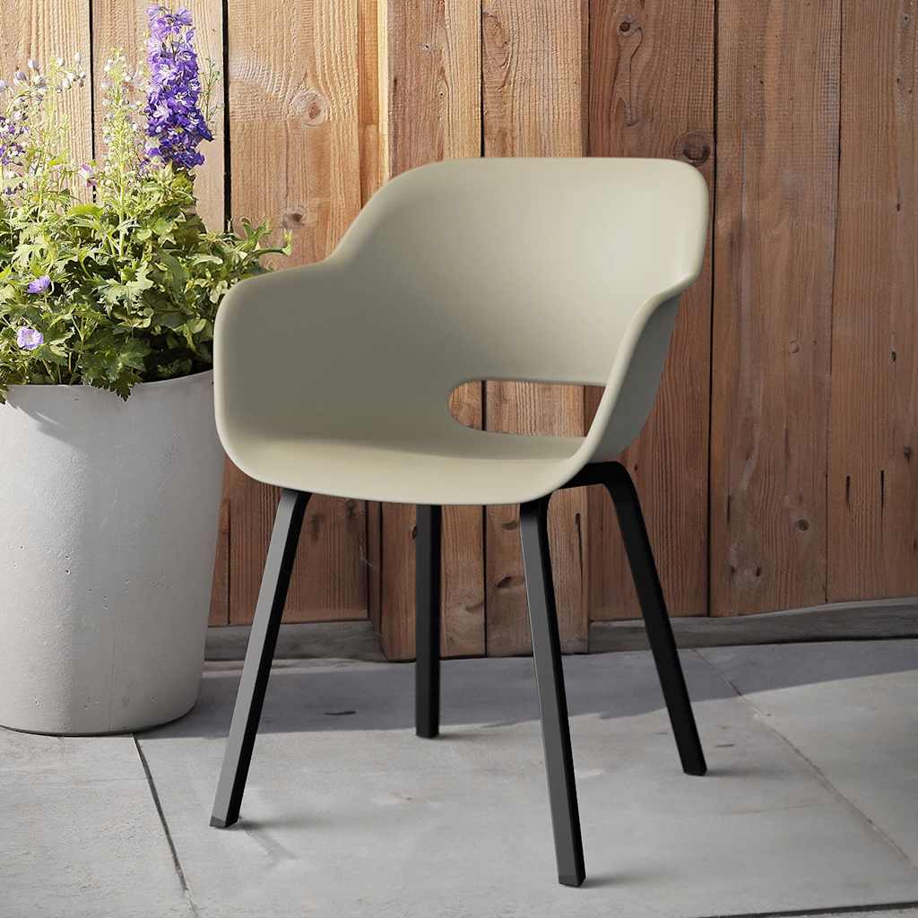 Noa Garden Chair with Metal Legs - 2 pcs