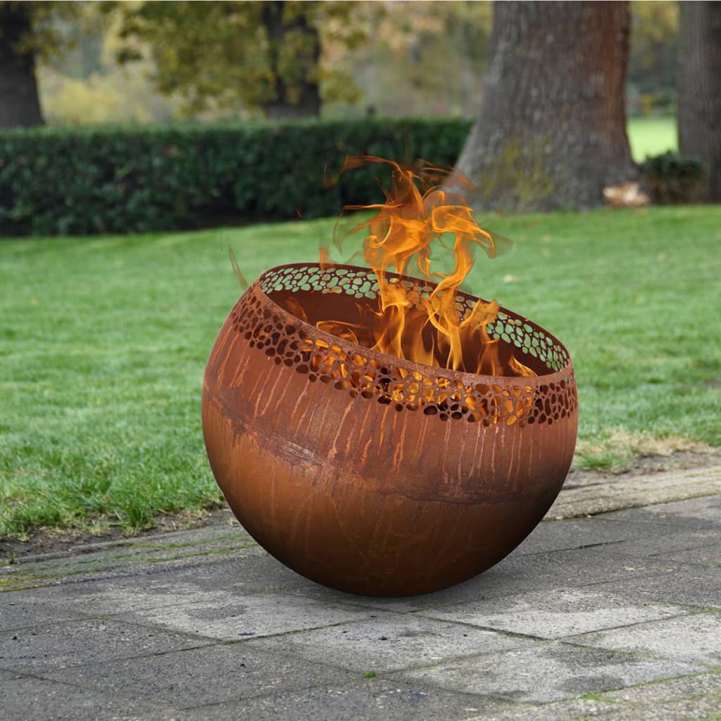 Ball Fire Pit with Speckles or Stripes Design