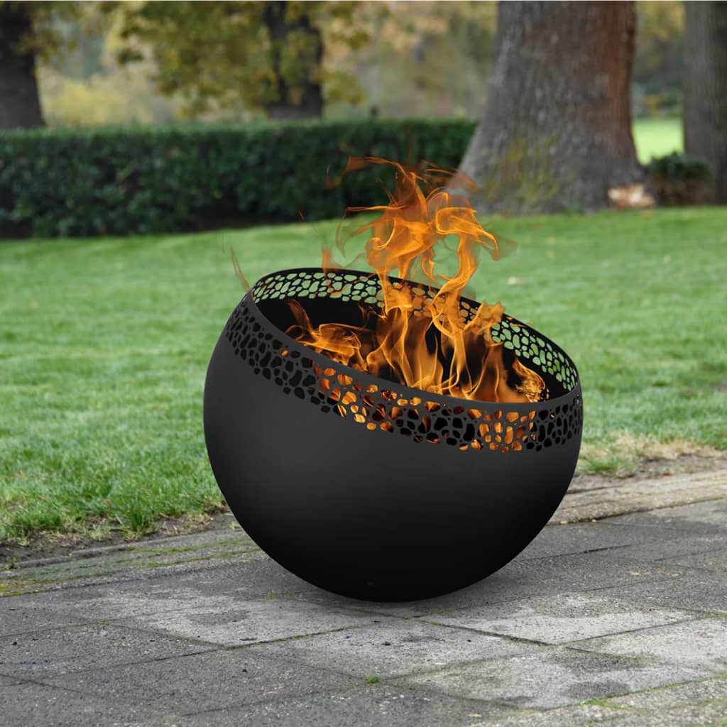 Ball Fire Pit with Speckles or Stripes Design