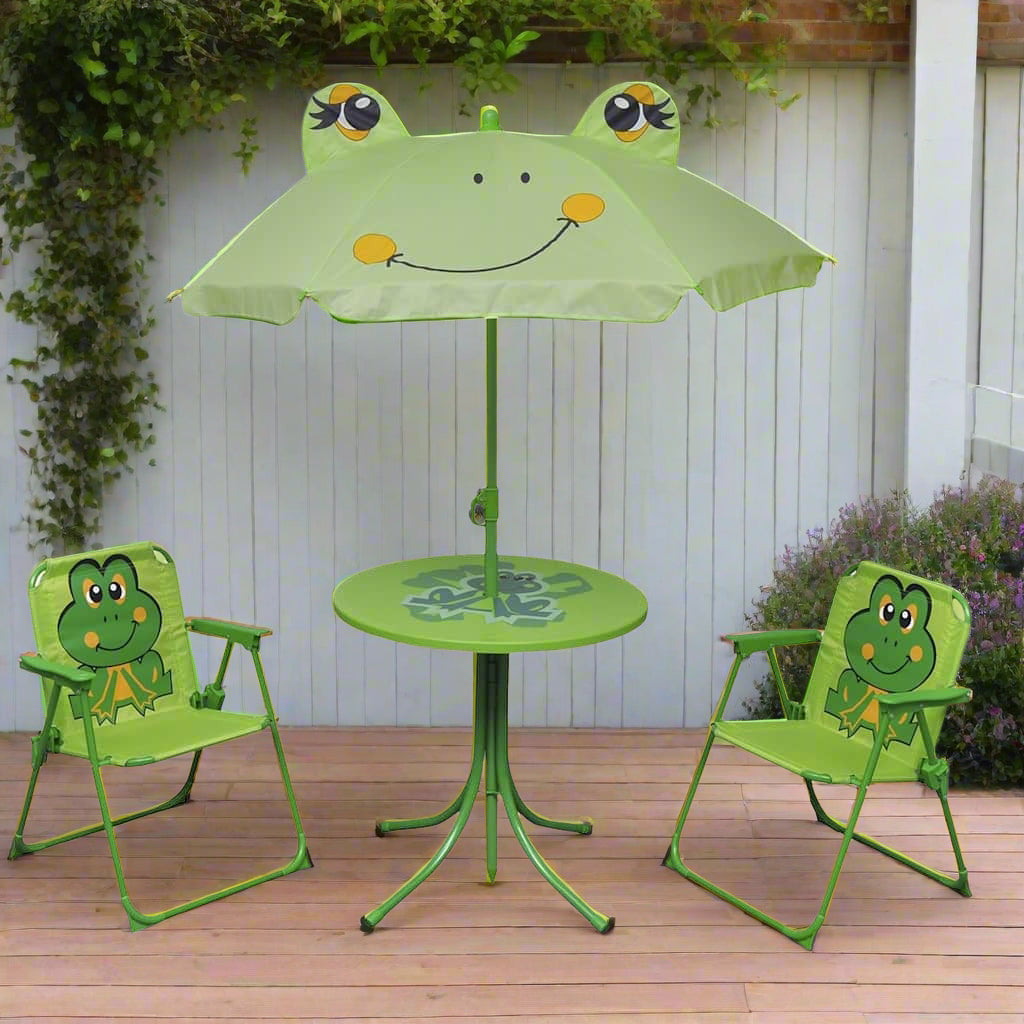 3 Piece Kids' Animal Garden Bistro Set with Parasol
