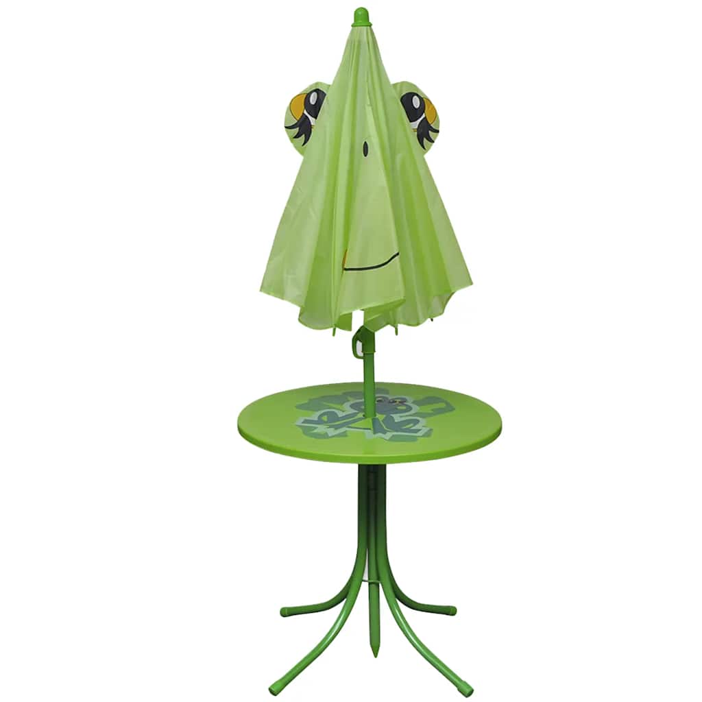 3 Piece Kids' Animal Garden Bistro Set with Parasol