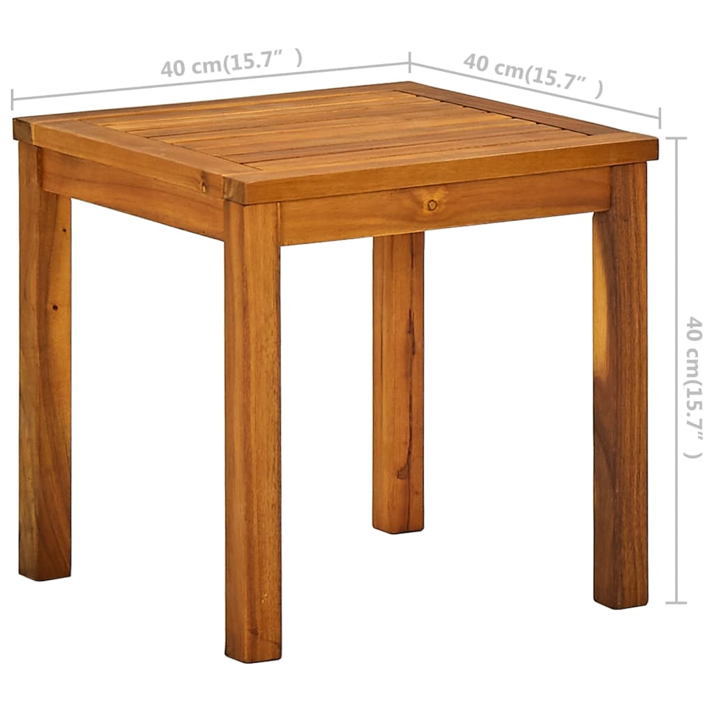 Solid Acacia Wood Sun Lounger with Table