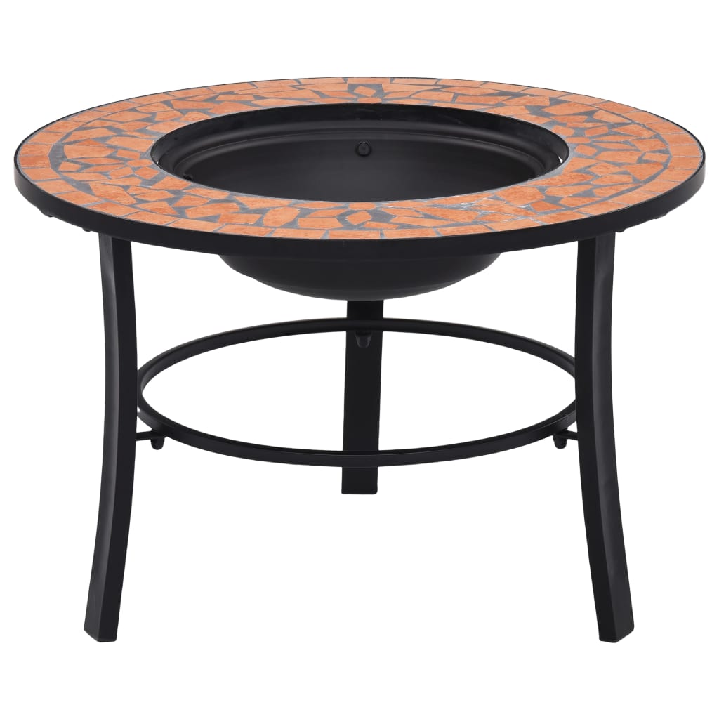 Mosaic Fire Pit with Ceramic Tiling Patterns