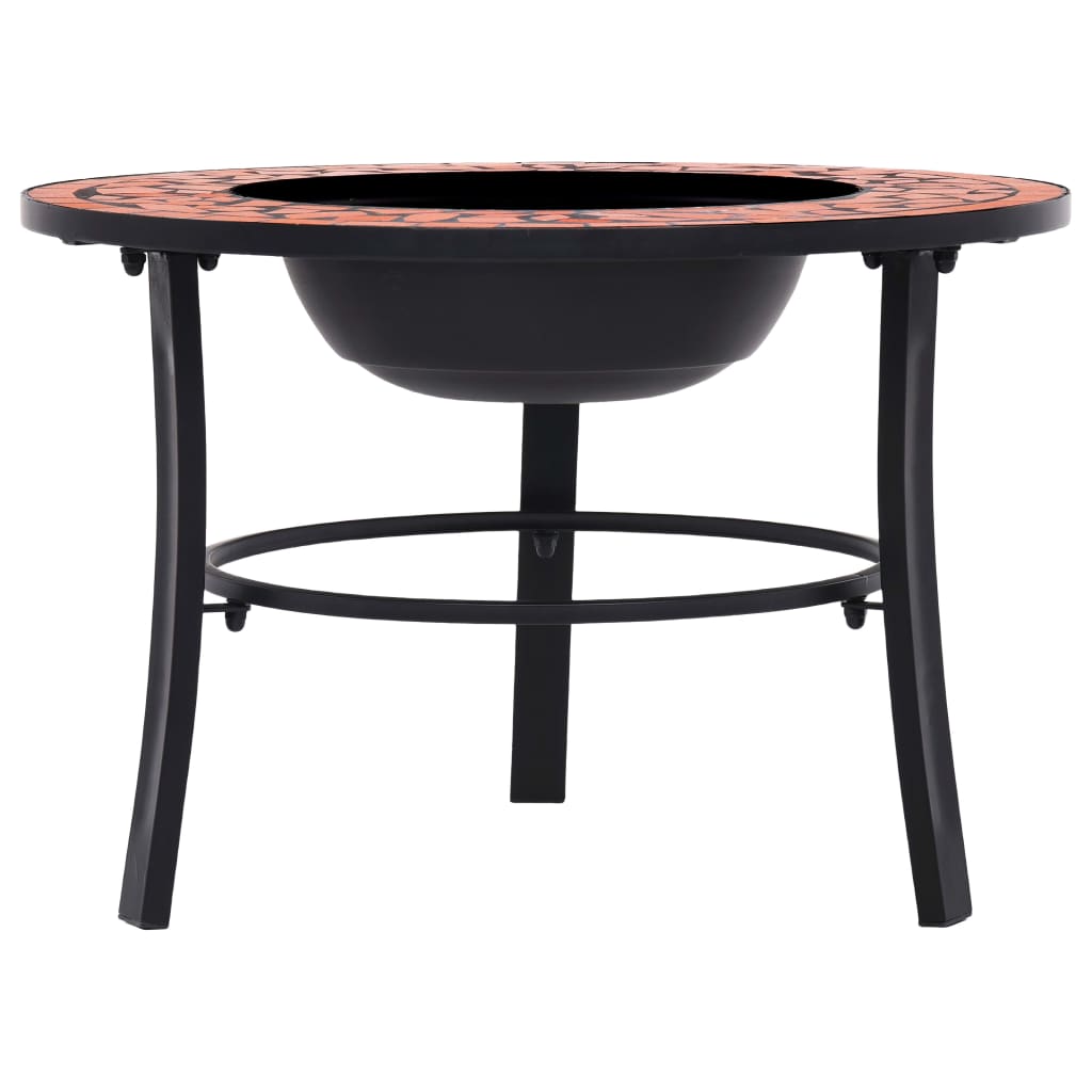 Mosaic Fire Pit with Ceramic Tiling Patterns