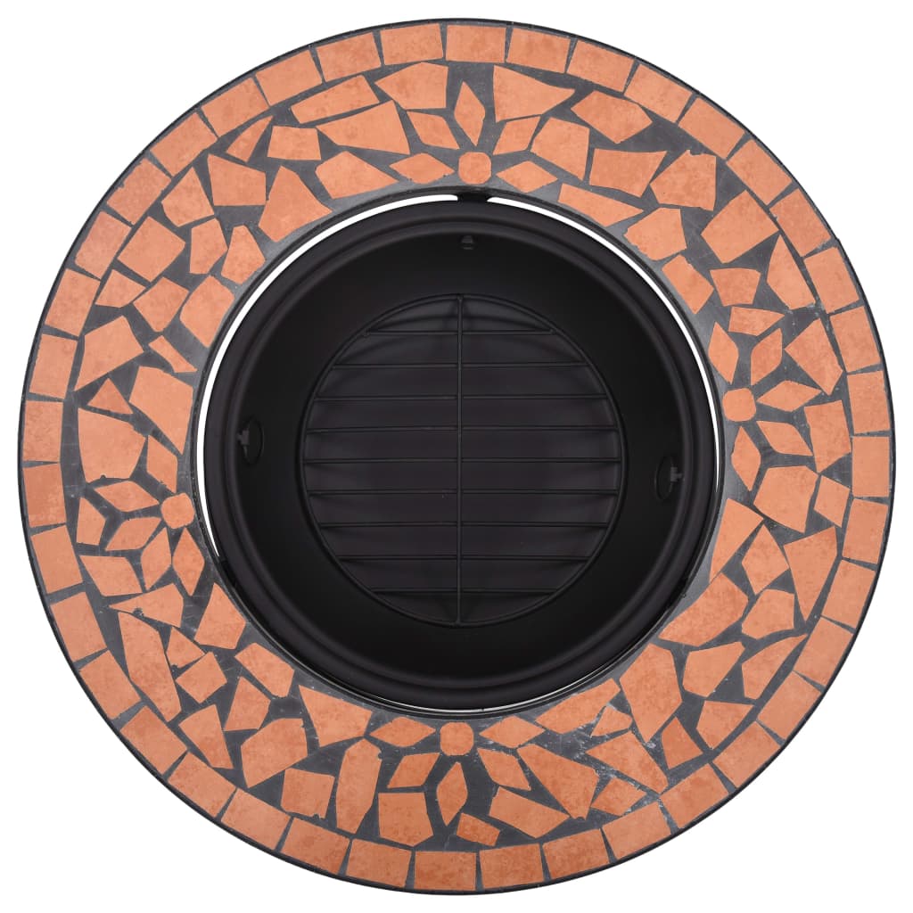 Mosaic Fire Pit with Ceramic Tiling Patterns