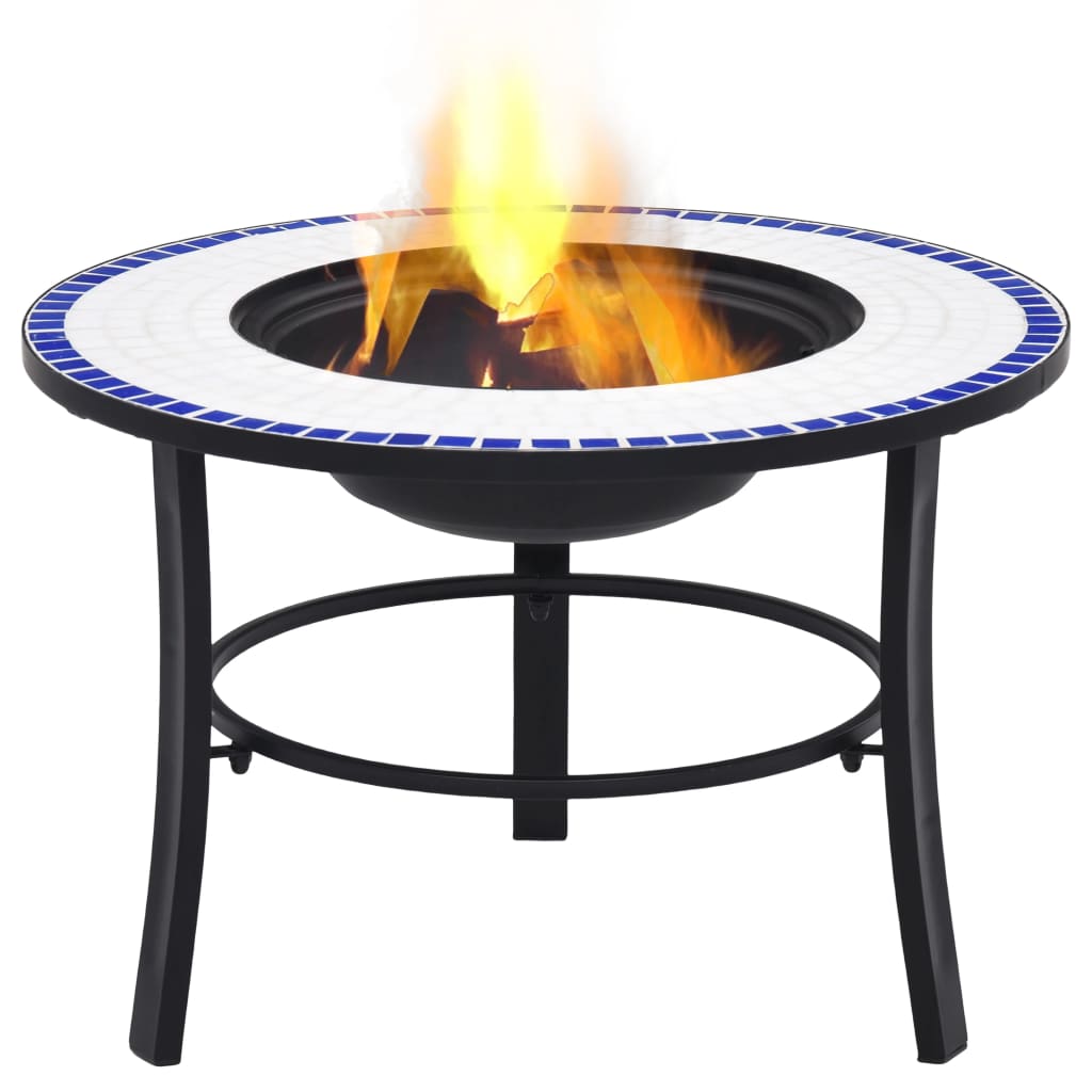 Mosaic Fire Pit with Ceramic Tiling Patterns