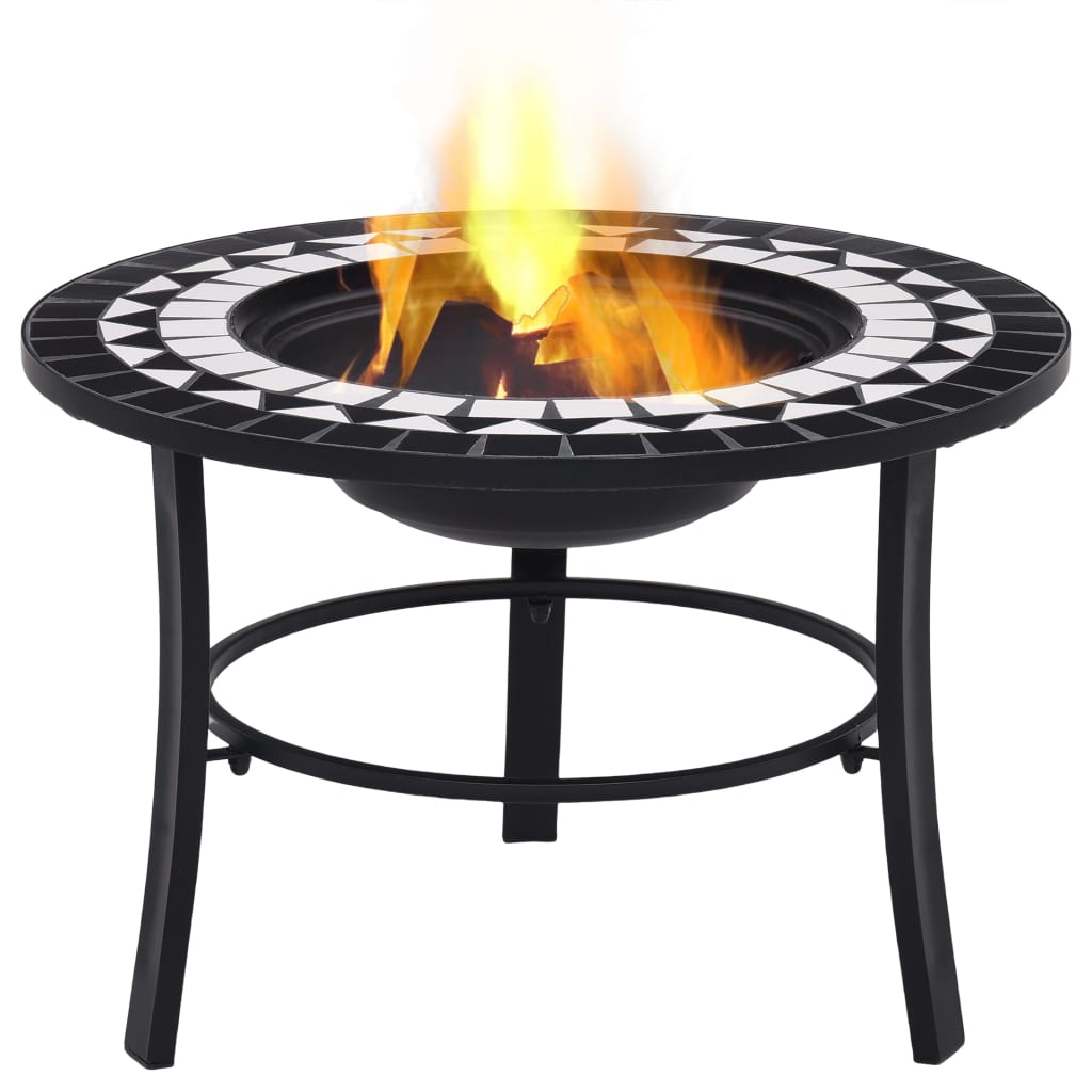 Mosaic Fire Pit with Ceramic Tiling Patterns