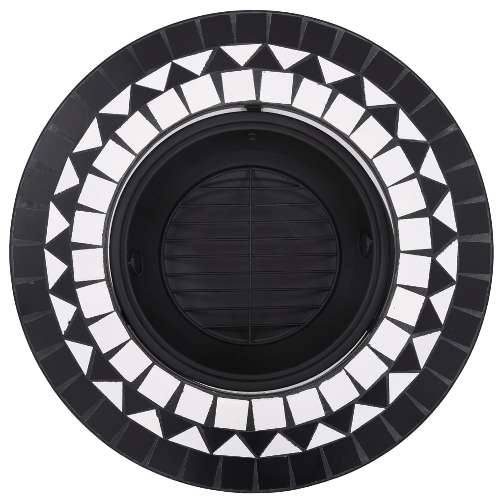 Mosaic Fire Pit with Ceramic Tiling Patterns