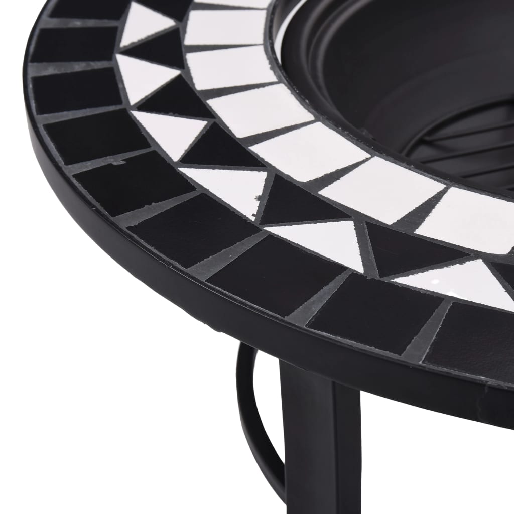 Mosaic Fire Pit with Ceramic Tiling Patterns