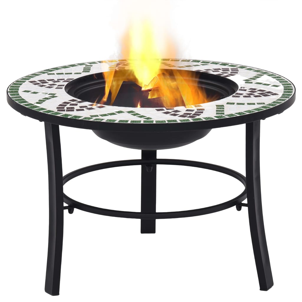 Mosaic Fire Pit with Ceramic Tiling Patterns
