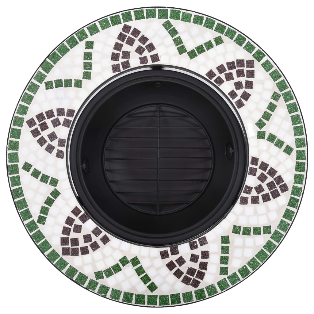 Mosaic Fire Pit with Ceramic Tiling Patterns