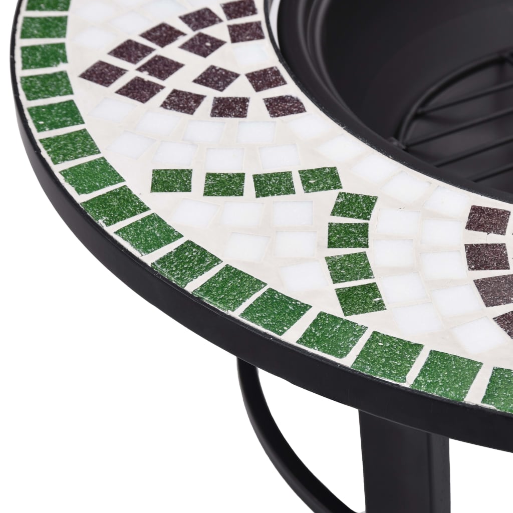 Mosaic Fire Pit with Ceramic Tiling Patterns