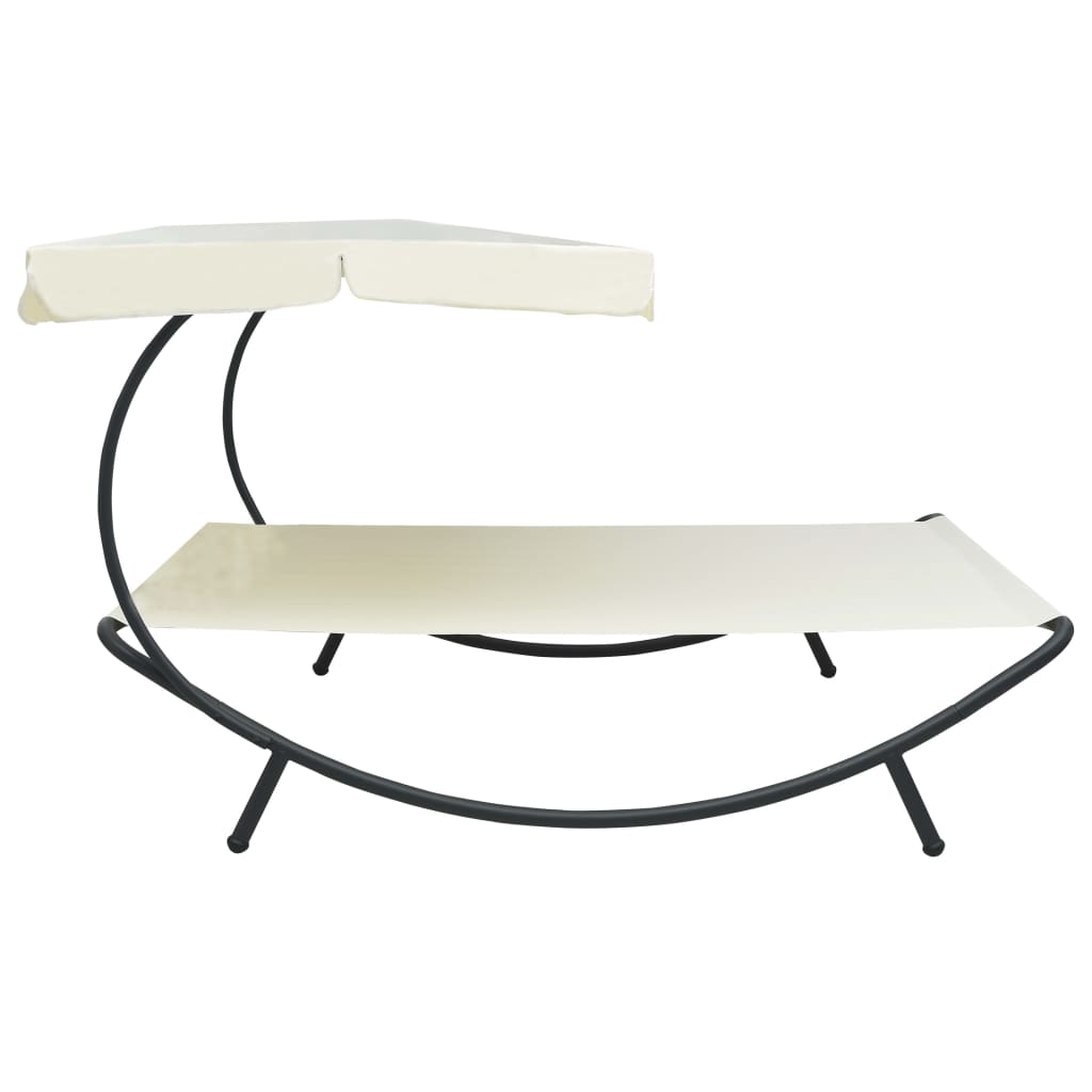 Outdoor Lounge Bed with Canopy
