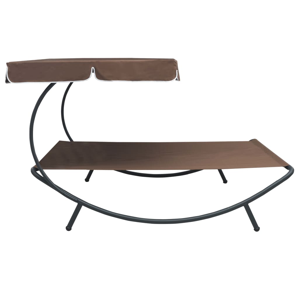 Outdoor Lounge Bed with Canopy
