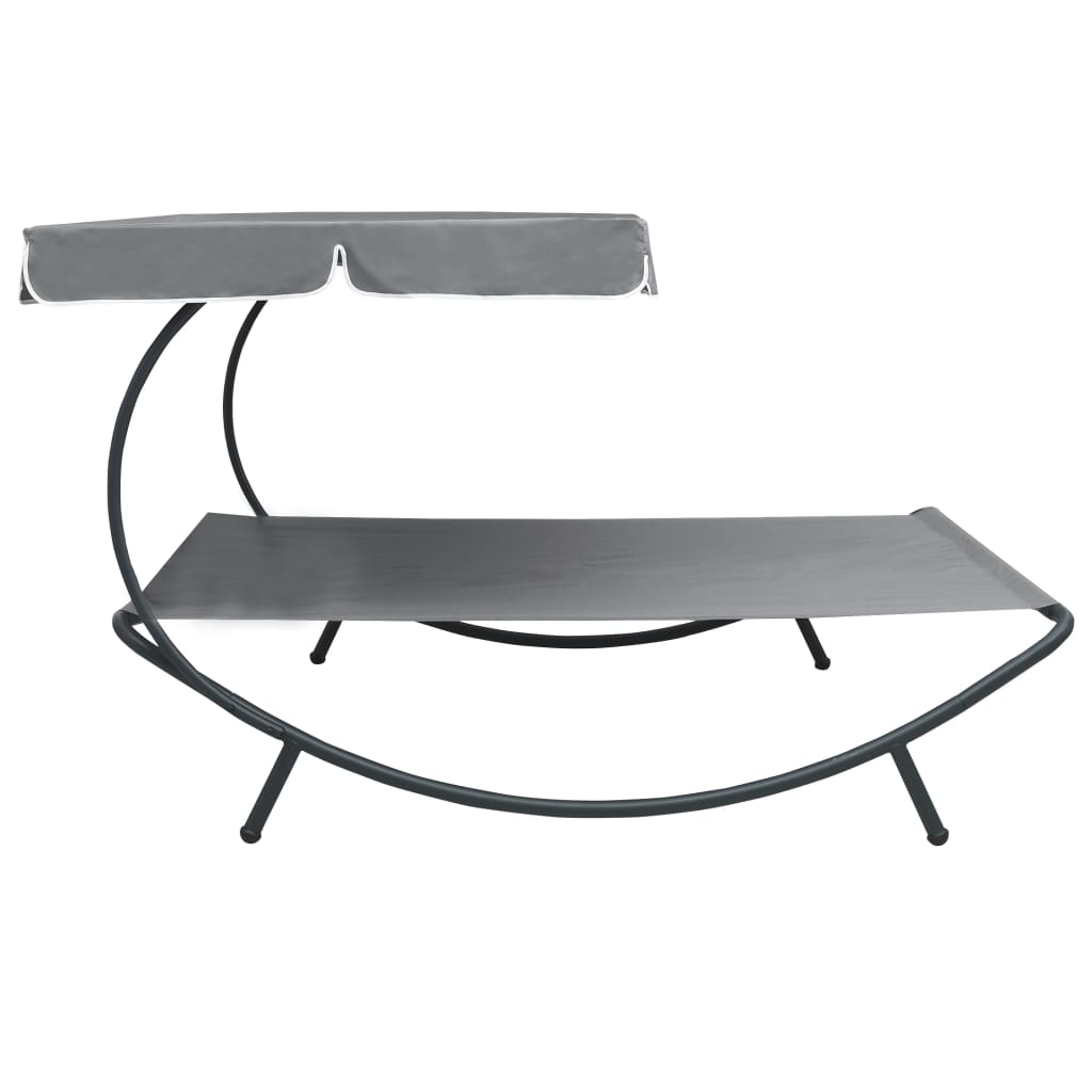 Outdoor Lounge Bed with Canopy
