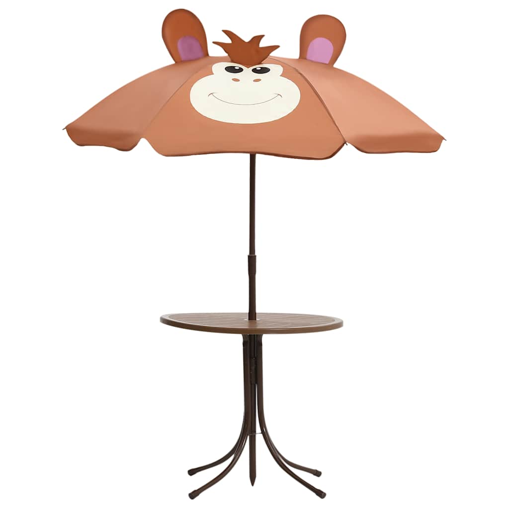 3 Piece Kids' Animal Garden Bistro Set with Parasol