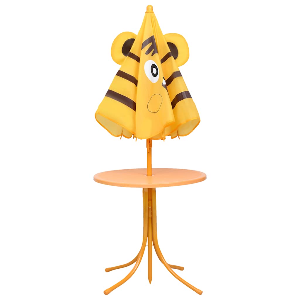 3 Piece Kids' Animal Garden Bistro Set with Parasol
