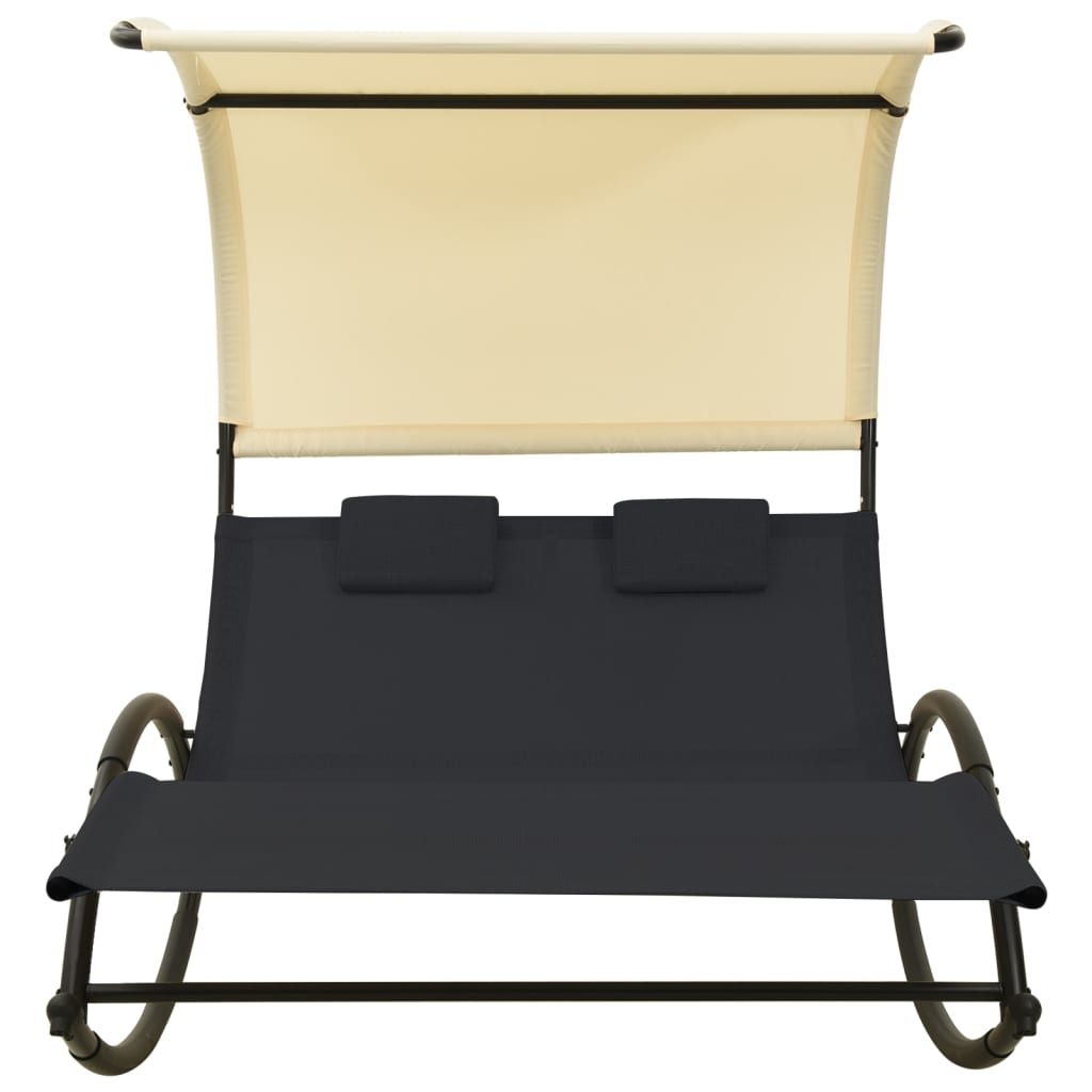 Double Sun Lounger with Canopy