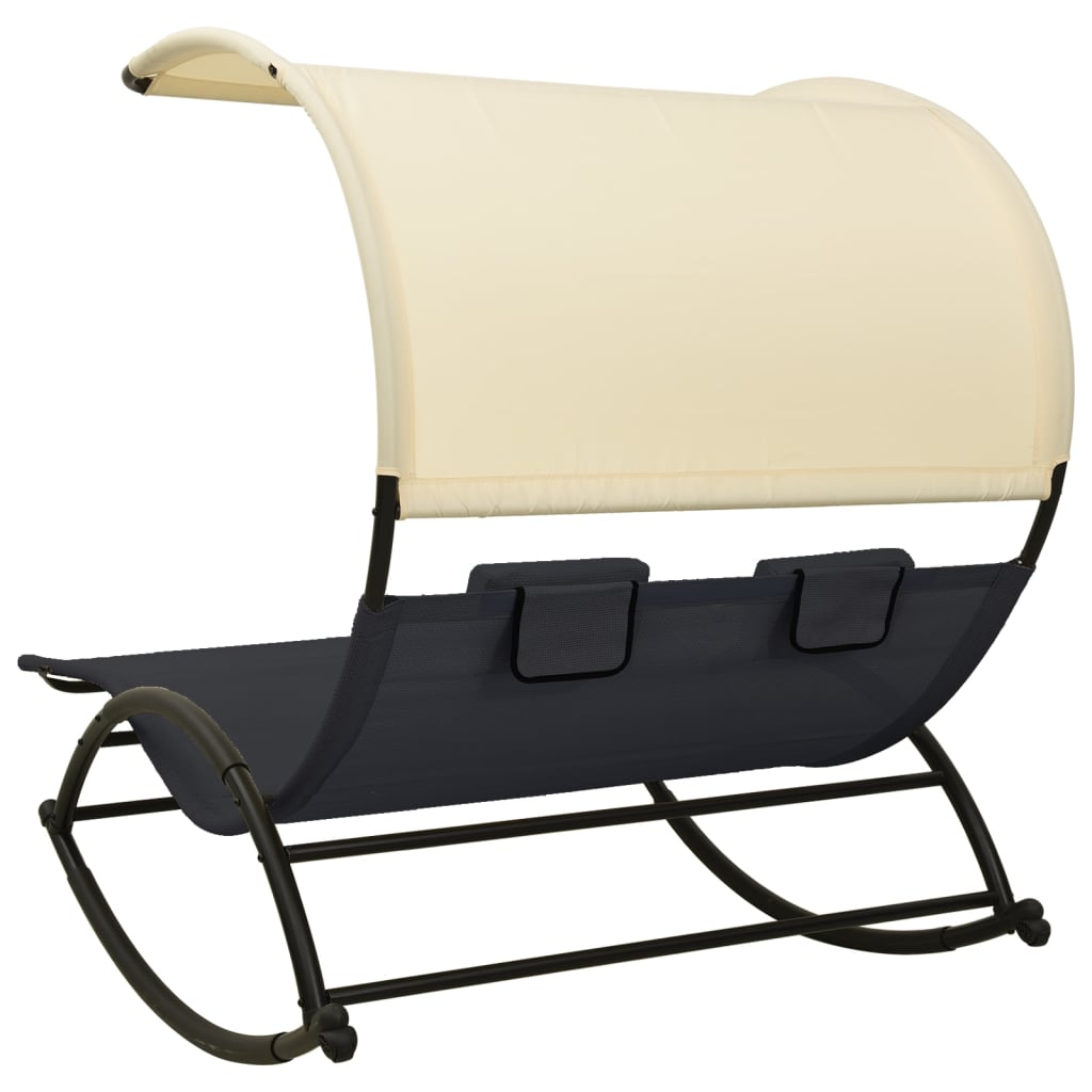 Double Sun Lounger with Canopy