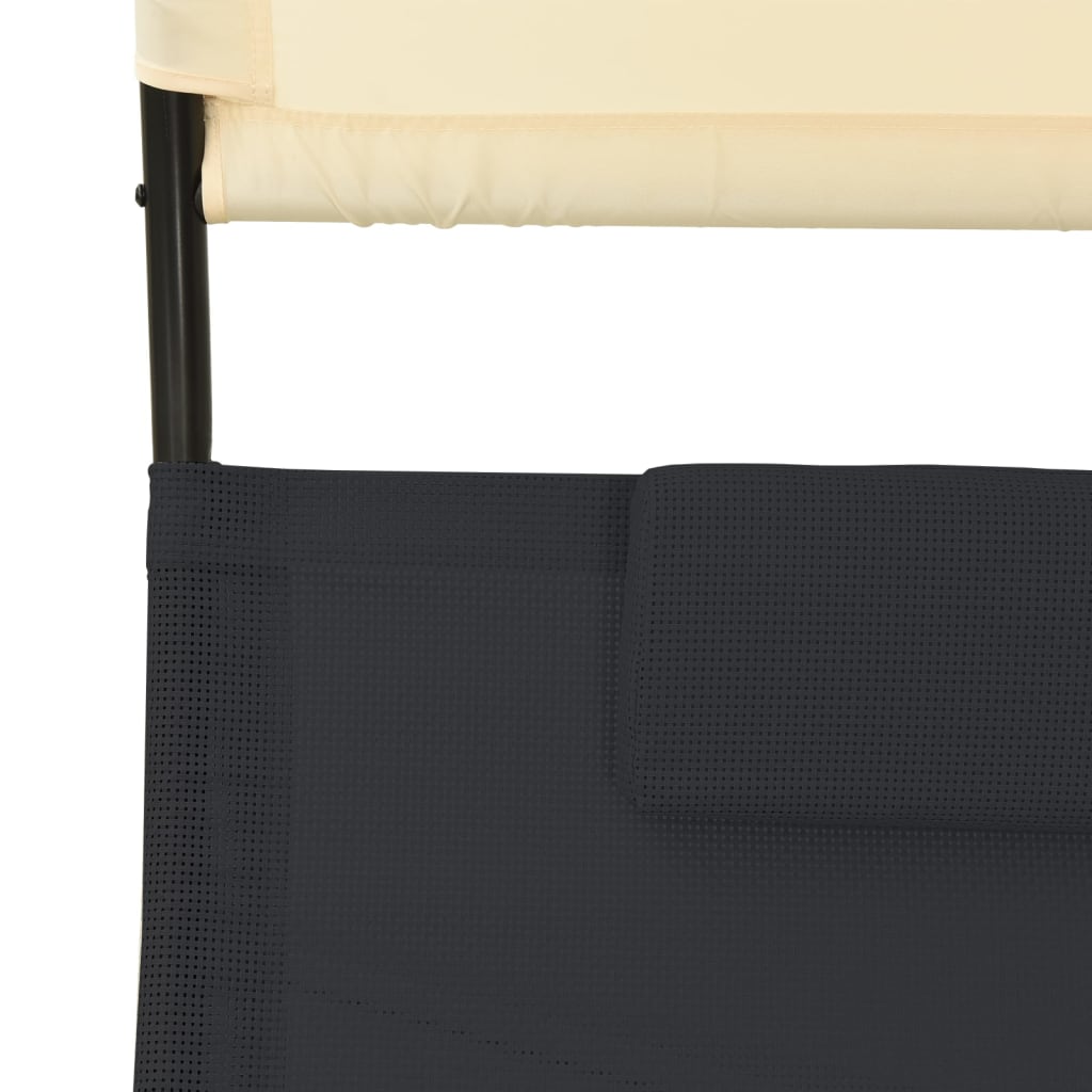 Double Sun Lounger with Canopy