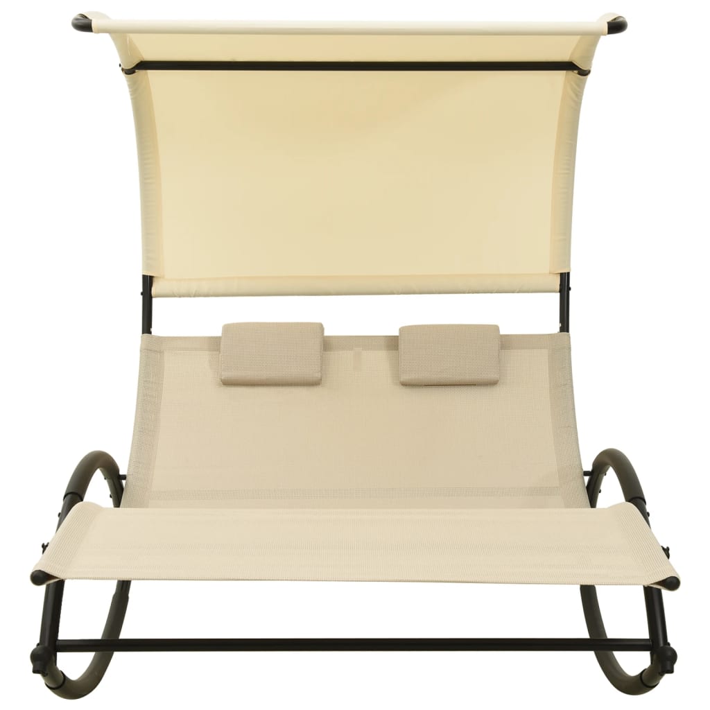 Double Sun Lounger with Canopy