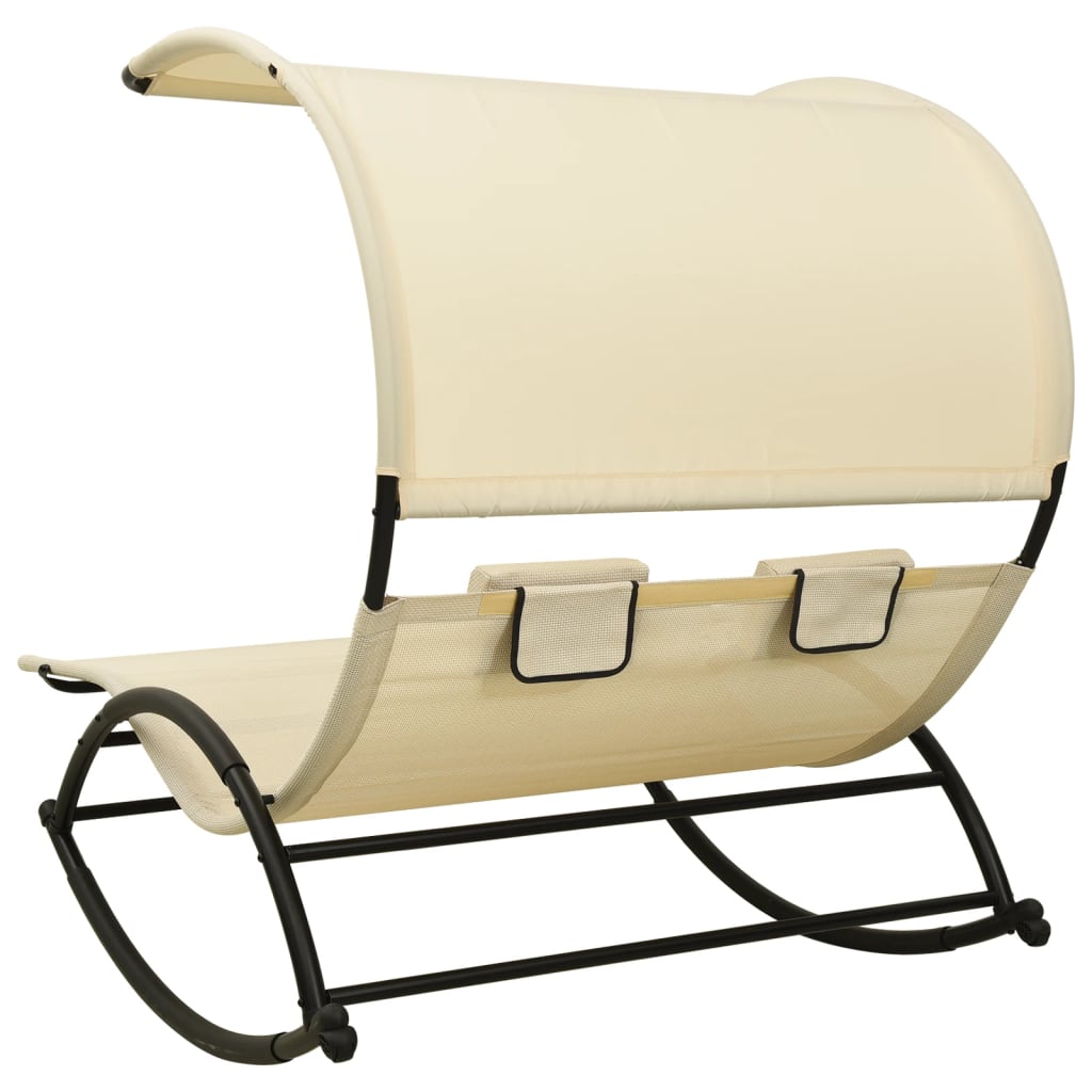 Double Sun Lounger with Canopy