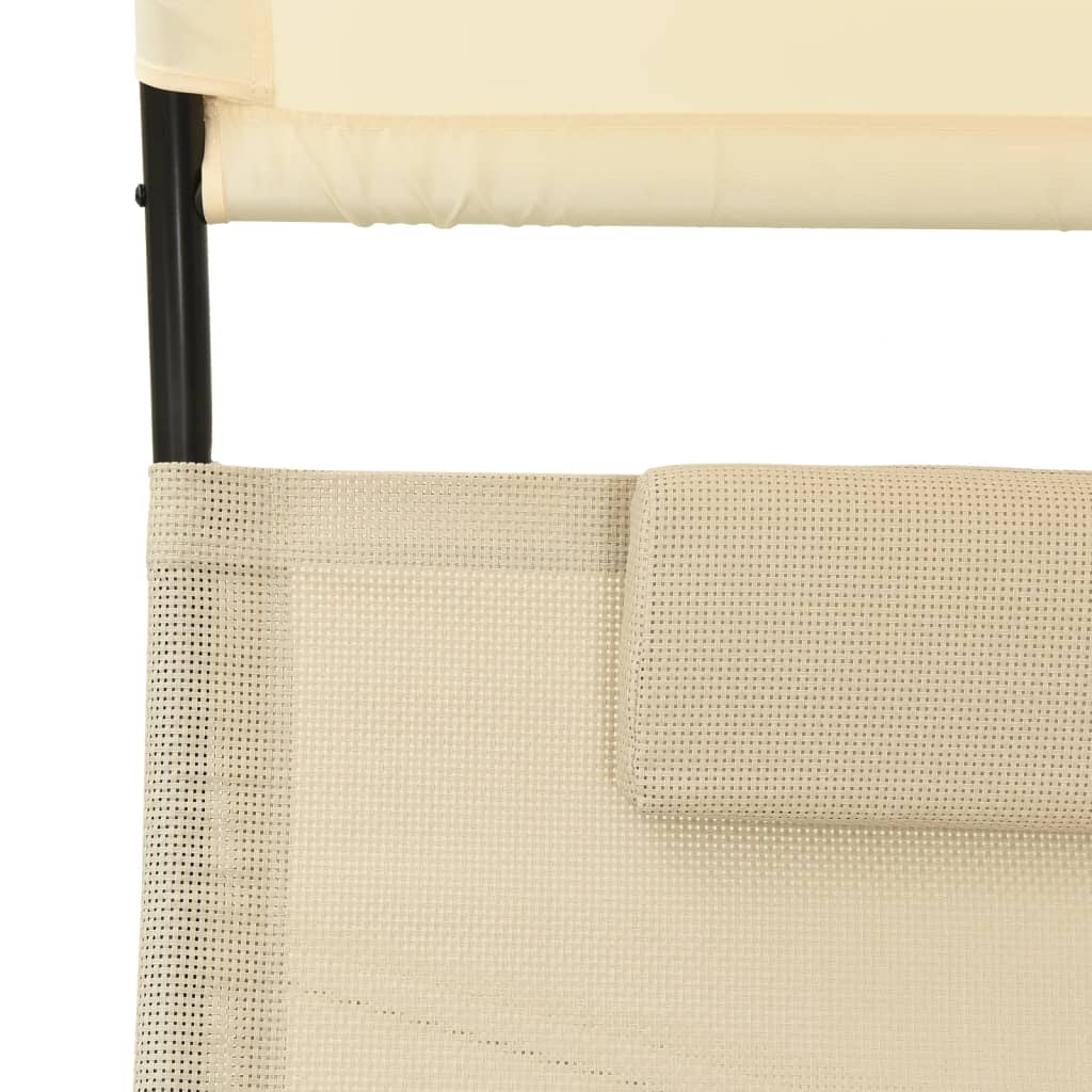 Double Sun Lounger with Canopy