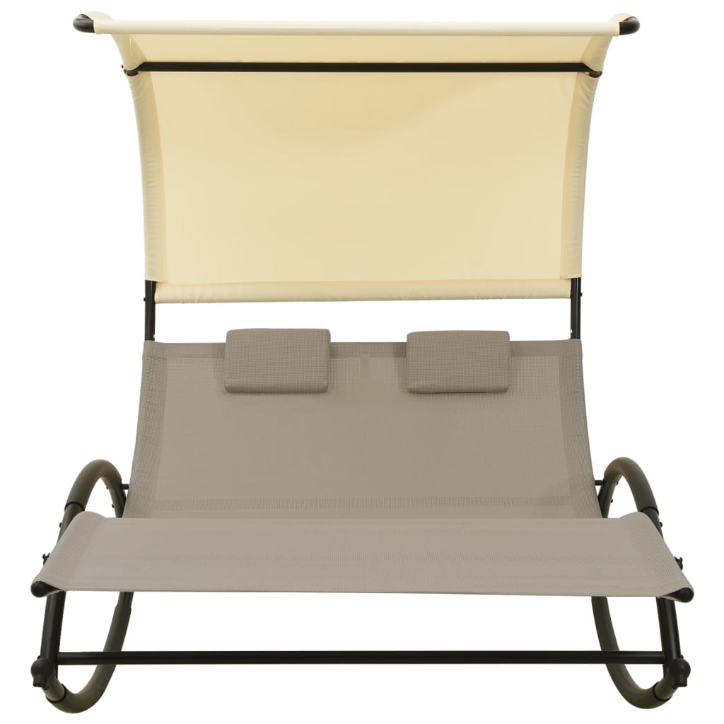 Double Sun Lounger with Canopy