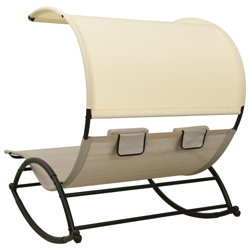 Double Sun Lounger with Canopy