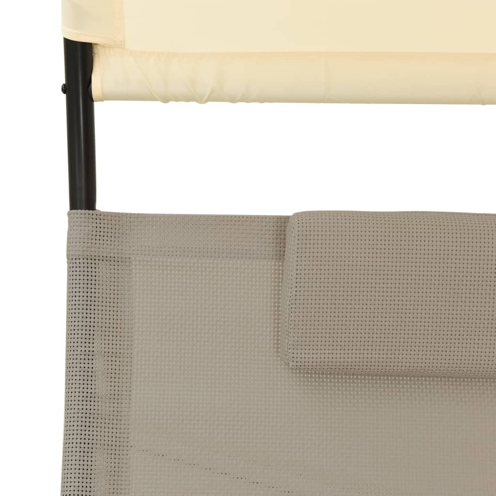 Double Sun Lounger with Canopy