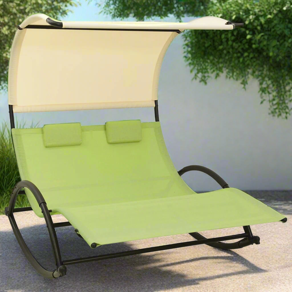 Double Sun Lounger with Canopy