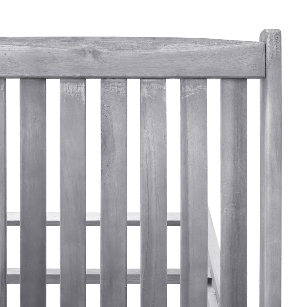 Solid Acacia Wood Sun Lounger with Wheels