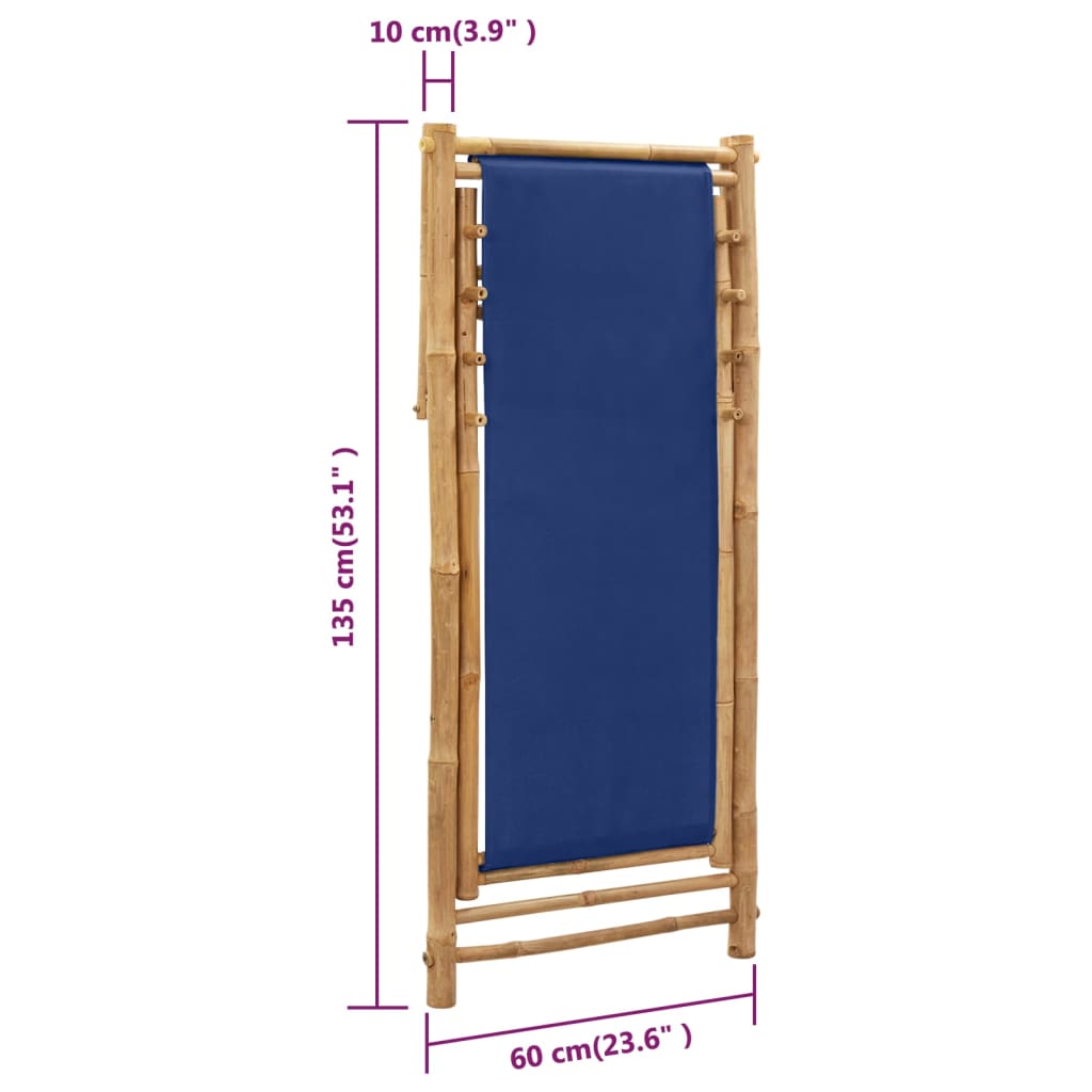 Bamboo and Deck Chair with Optional Arms