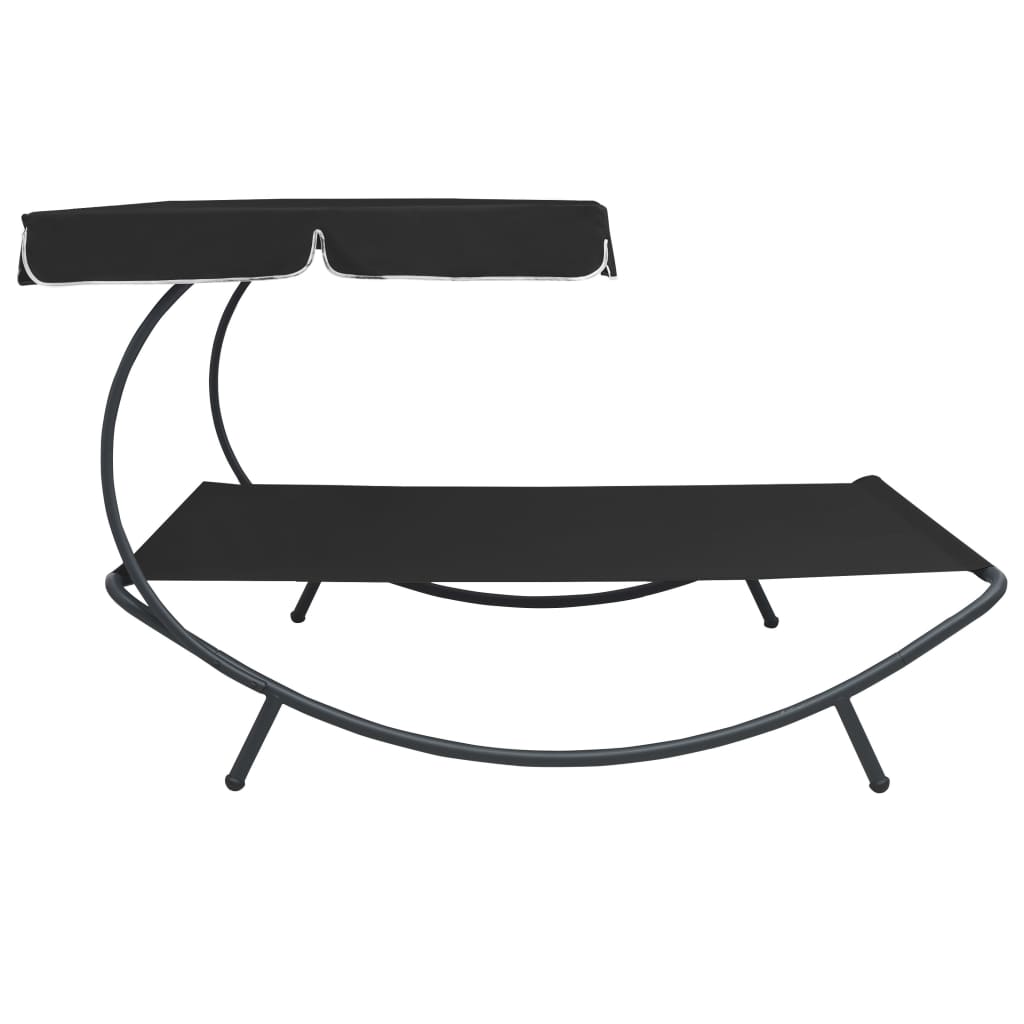 Outdoor Lounge Bed with Canopy