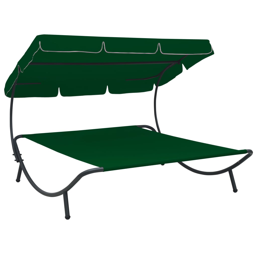 Outdoor Lounge Bed with Canopy