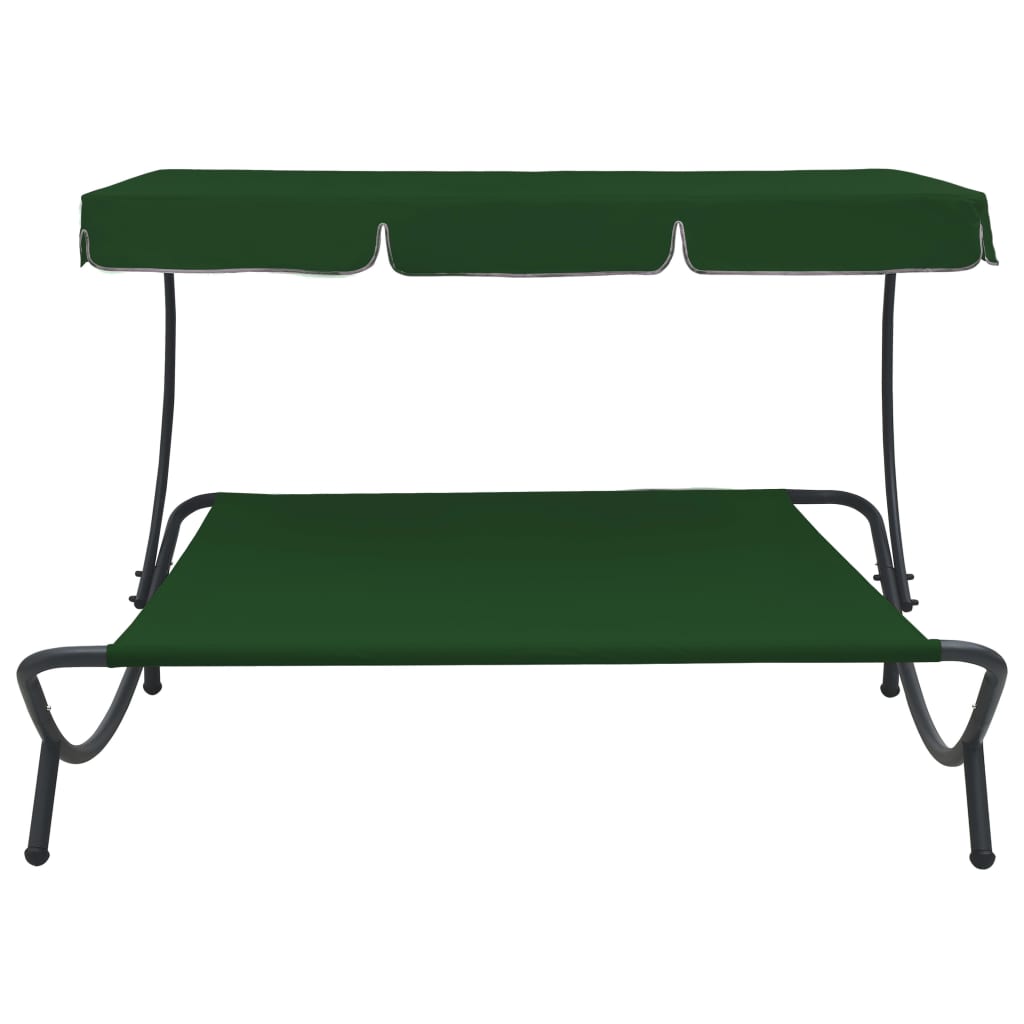 Outdoor Lounge Bed with Canopy