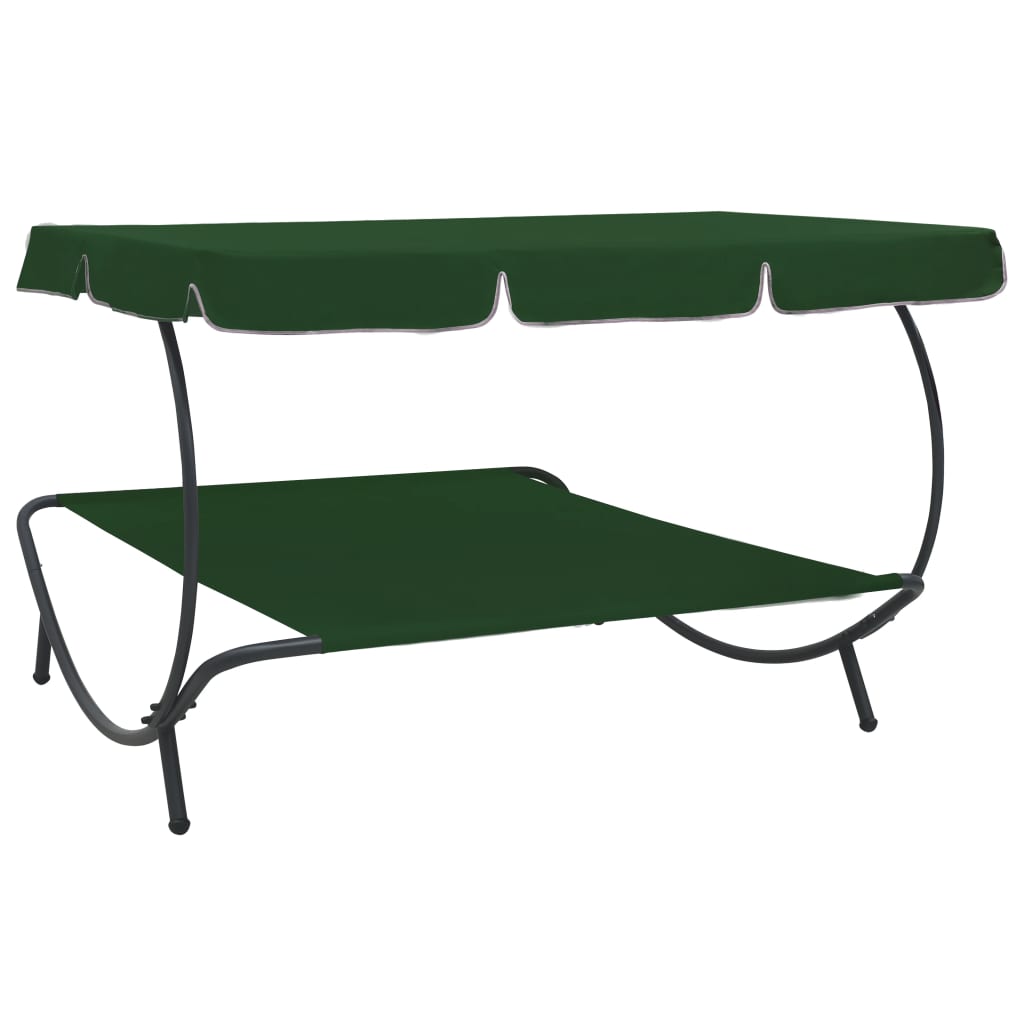 Outdoor Lounge Bed with Canopy