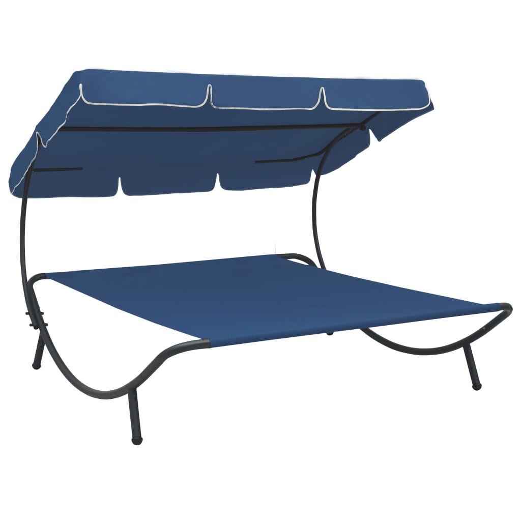 Outdoor Lounge Bed with Canopy