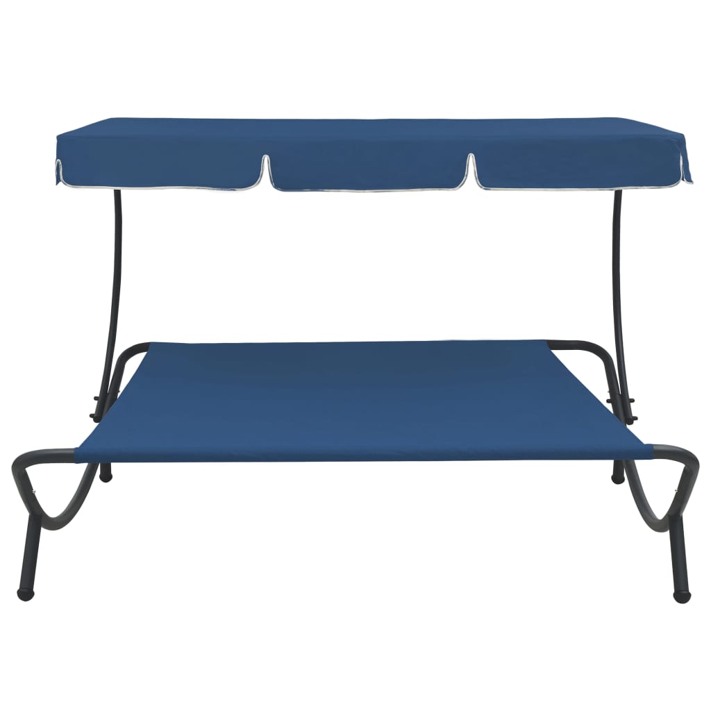 Outdoor Lounge Bed with Canopy