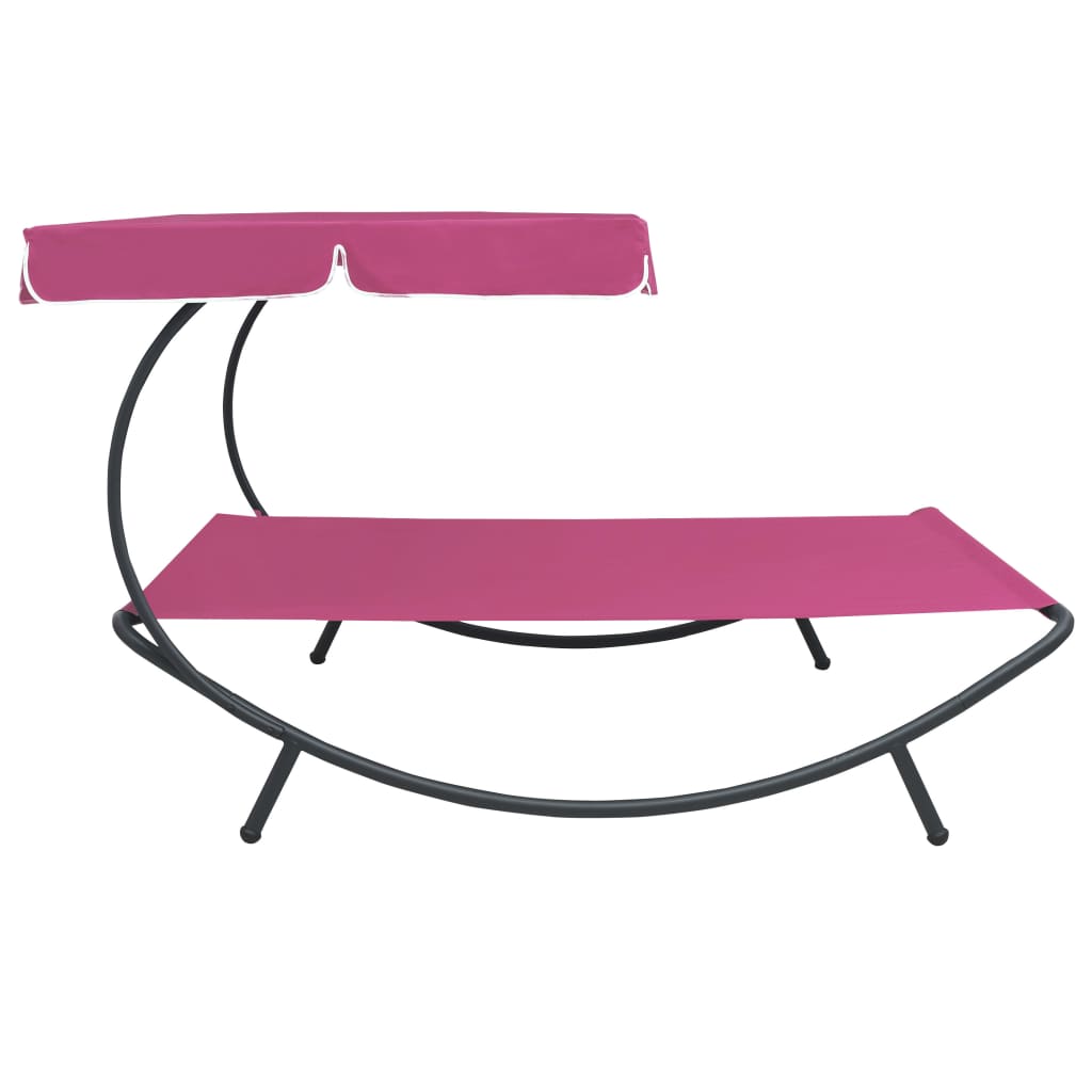 Outdoor Lounge Bed with Canopy