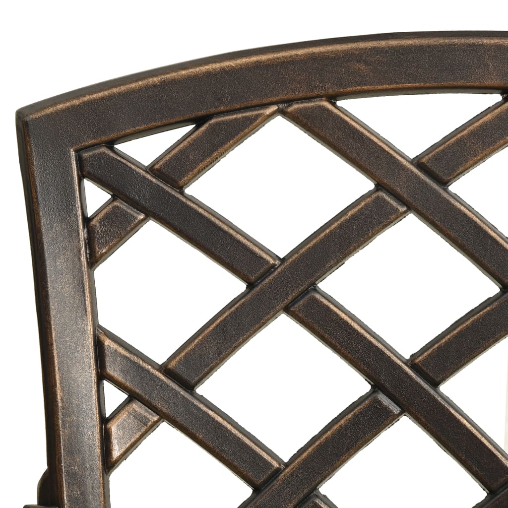 Crosshatch Garden Chairs in Cast Aluminium - 2 pcs