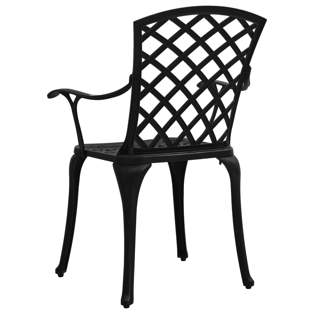 Crosshatch Garden Chairs in Cast Aluminium - 2 pcs