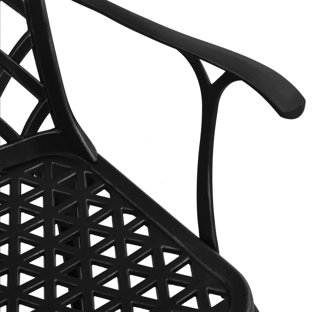 Crosshatch Garden Chairs in Cast Aluminium - 2 pcs