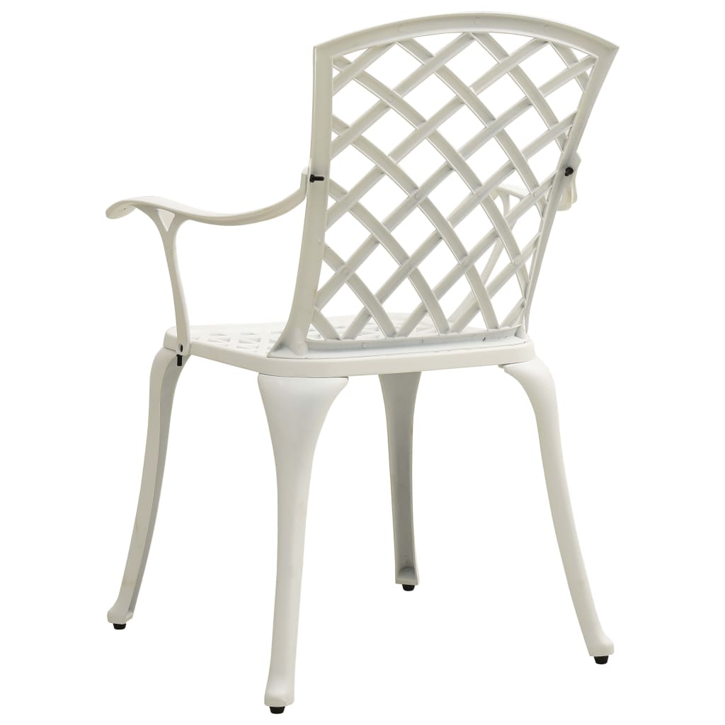 Crosshatch Garden Chairs in Cast Aluminium - 2 pcs
