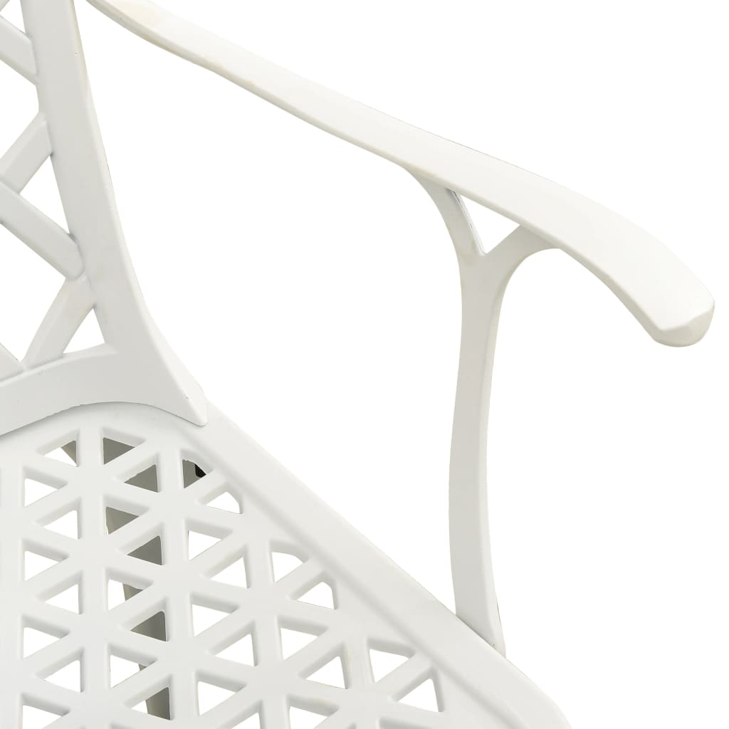 Crosshatch Garden Chairs in Cast Aluminium - 2 pcs