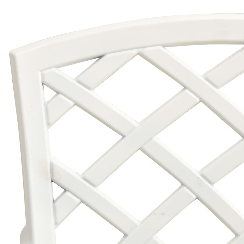 Crosshatch Garden Chairs in Cast Aluminium - 2 pcs
